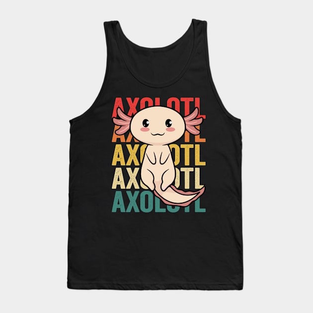 Axolotl Shirt Boys Girls - Cute Axolotls Kids Adults Tank Top by Boneworkshop